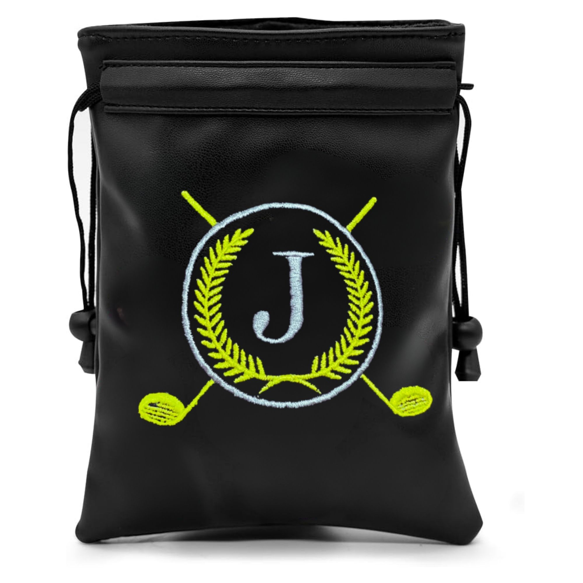 Golf Equipment Drawing - Funny Golf Valuables Pouch, PU Leather