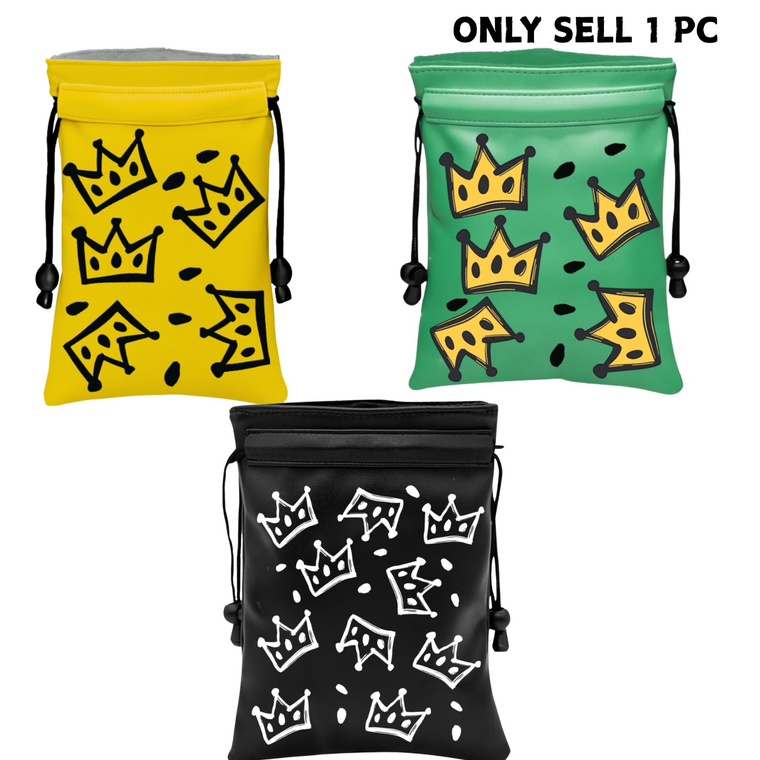 Golf Equipment Drawing - Crown Golf Valuable Item Bag, Funny