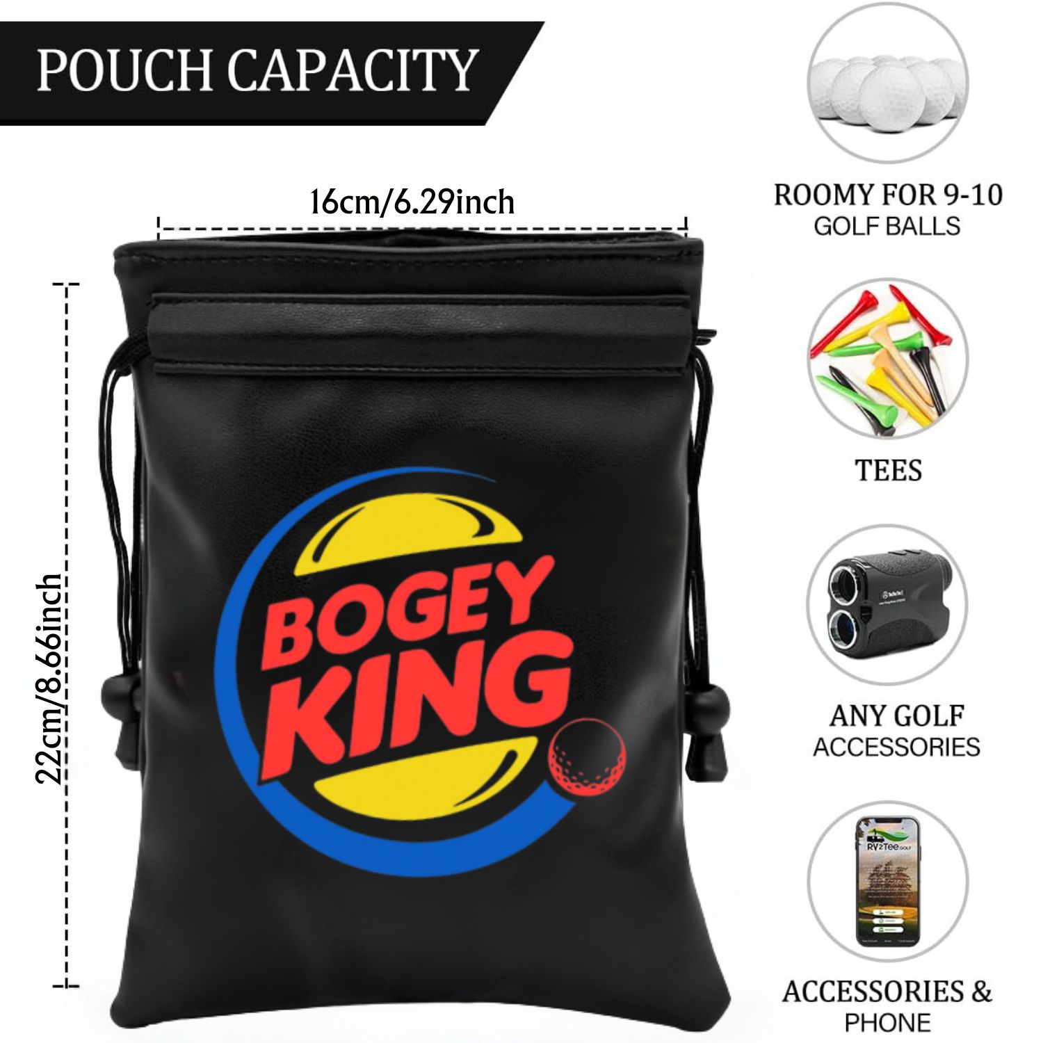 Bogey King Golf Valuables Pouc - Golf Equipment Drawing recension och pris