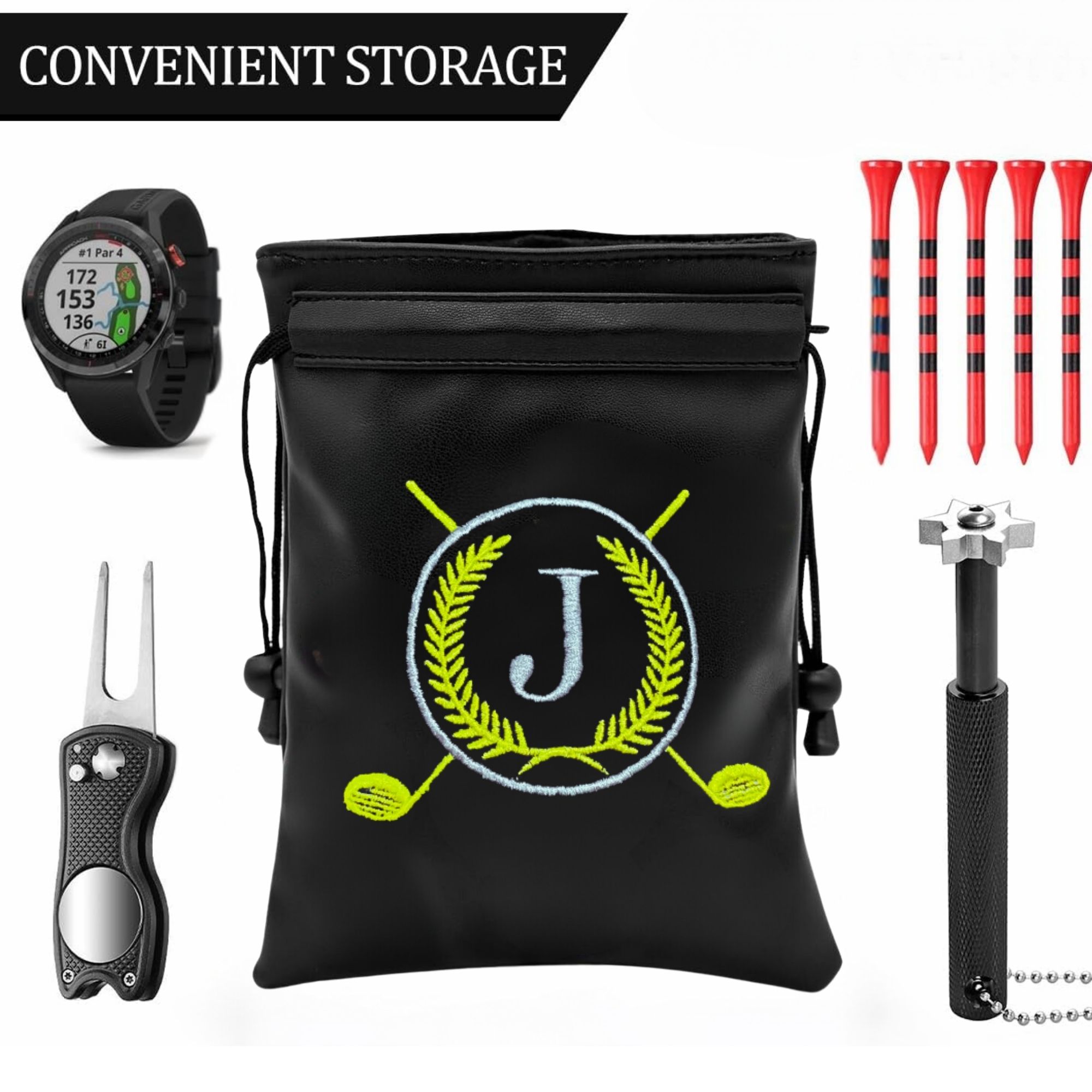 Funny Golf Valuables Pouch, PU - Golf Equipment Drawing recension och pris