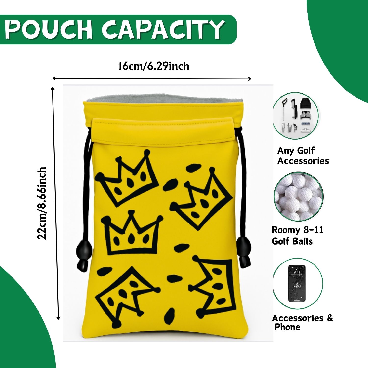 Crown Golf Valuable Item Bag,  - Golf Equipment Drawing recension och pris