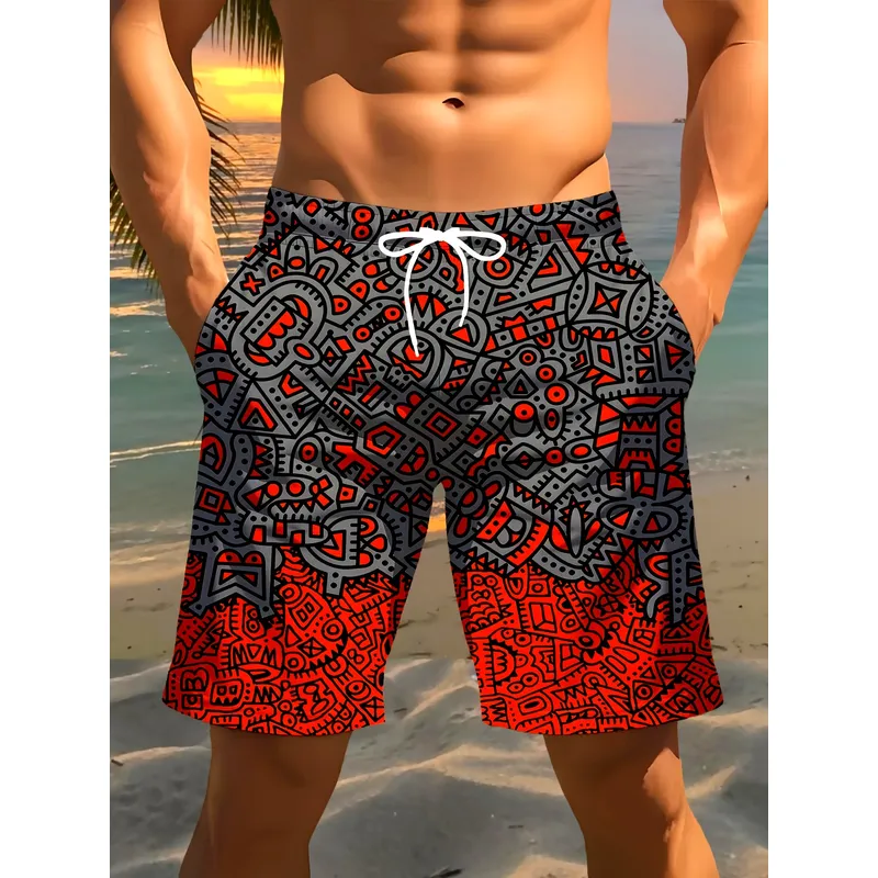 Men's 3D Geometric Print Beach - Golf Equipment Drawing recension och pris